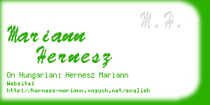 mariann hernesz business card
